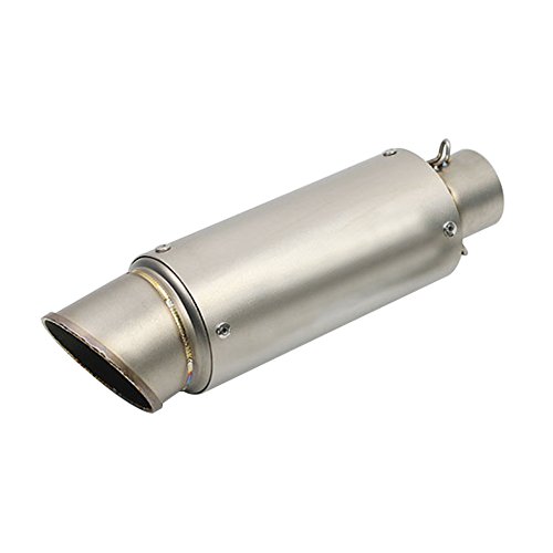 KKmoon 51mm Escape Moto Silenciador Moto Silenciador Tubo de Escape Moto Acero Inoxidable Universal para Motocicleta Scooter Dirt Bike