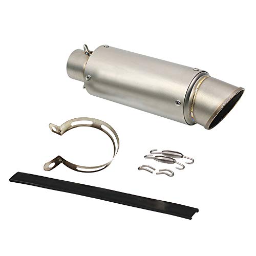 KKmoon 51mm Escape Moto Silenciador Moto Silenciador Tubo de Escape Moto Acero Inoxidable Universal para Motocicleta Scooter Dirt Bike