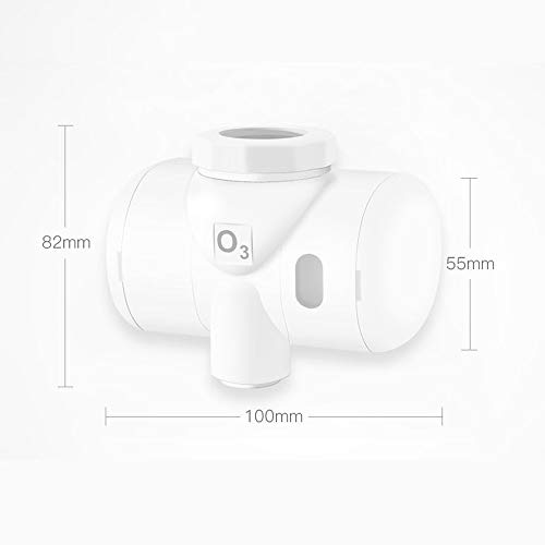 KKmoon Purificador de Aire,Generador de ozono,Filtro de Agua para Grifo,Sistema de Filtración,Esterilizador de Frutas y Verduras,Filtro Cocina y Baño,Ozonizador Grifo de Agua
