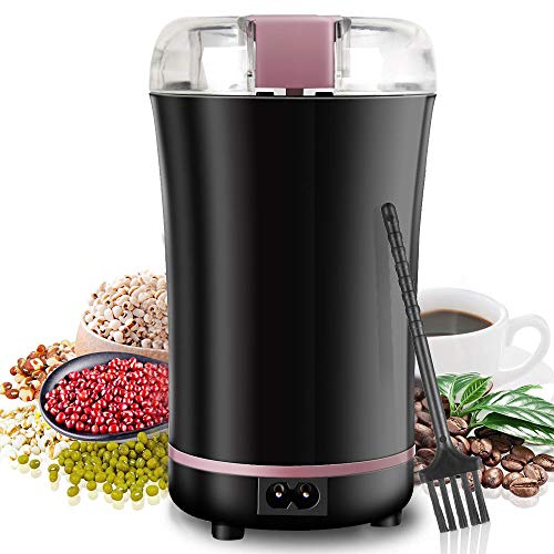 KKTICK Molinillo Eléctrico de Café, Molino triturador de Grano Acero Inoxidable de 150W Potencia Muele Rápido Viene Adecuado para Especias Frutos Semillas Secos
