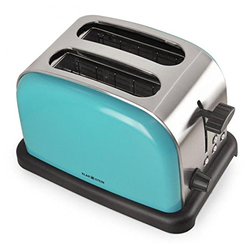 Klarstein 10005178 - Tostador de 2 ranuras (acero, 1000 W), color azul