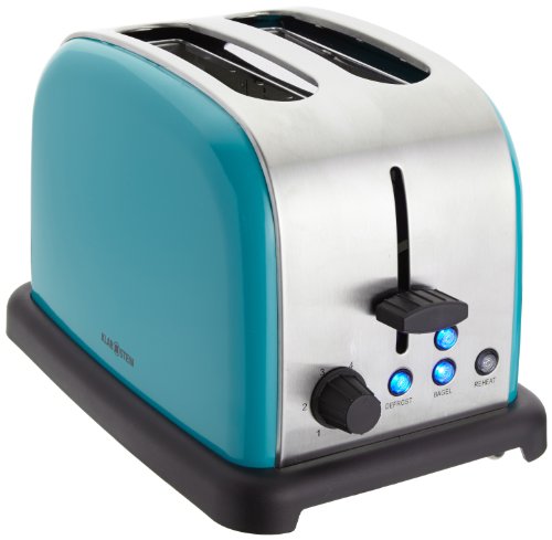 Klarstein 10005178 - Tostador de 2 ranuras (acero, 1000 W), color azul