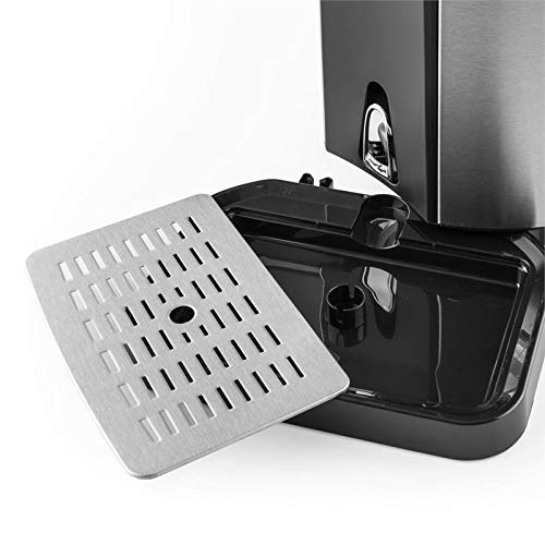 Klarstein Skal Silver Edition - Dispensador de cerveza, Tirador universal, Barriles de 5L, Refrigerador termoeléctrico, Indicador LED, Cartuchos CO², Adaptador, Acero inoxidable, Negro/gris