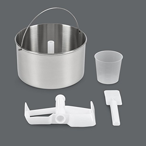Klarstein - Vanilly Sky Family, Heladera, Yogurtera, Máquina de helados, Refrigeración retardada, Pantalla LED, 250 W, 2,5 litros, Vaso medidor de tamaño de una copa, Negra