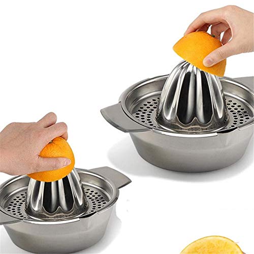 Klinkamz - Exprimidor manual de acero inoxidable cítrico, limón, naranja y exprimidor