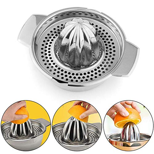 Klinkamz - Exprimidor manual de acero inoxidable cítrico, limón, naranja y exprimidor