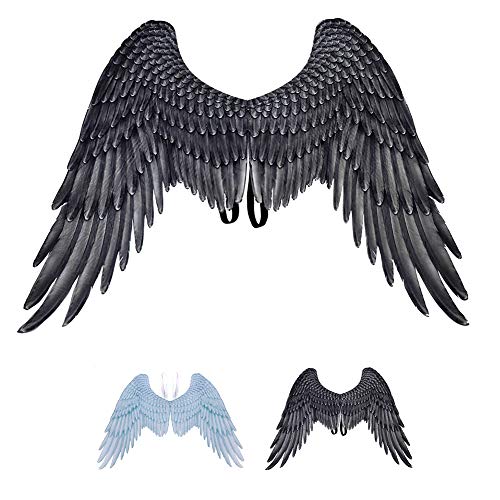 KOET - alas 3D unisex de ángel y diablo para cosplay con correas para el hombro, disfraz de Halloween, no tejido, alas de hada para Halloween, fiesta temática, cosplay, escenario