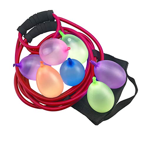 KOMVOX Lanzador de Agua Globos Tirachinas Profesional, 3 Personas Tirachinas, Catapulta de Huevo Calabaza, Camiseta Tirachinas, Tirachinas de Tres Hombres Juguete de Lucha
