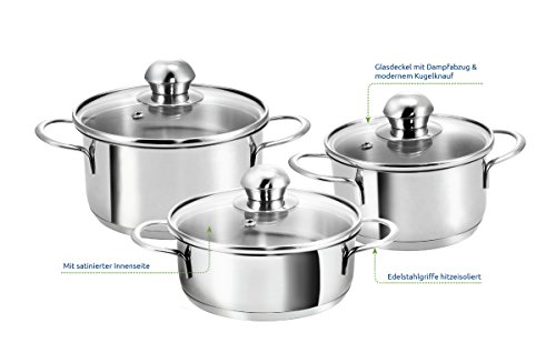 Kopf 122524 Olla Mini Parvus, Ø 14 cm, Altura 7,5 cm, 1 litro, Acero Inoxidable