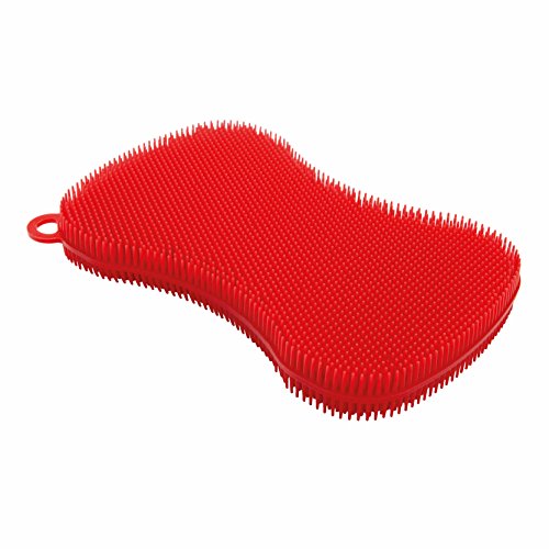 KUHN RIKON Esponja, Silicona, Rojo, 13x8.5x2 cm