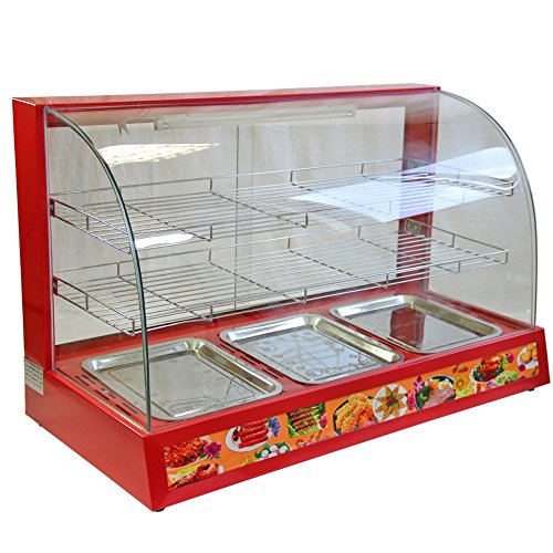 Kukoo - Vitrina Calienta Comida Eléctrica 90cm con Puertas Corredizas