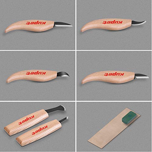 kupet Cuchillo para Tallar Madera 6 Piezas (MA003)