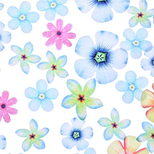 KXCLL 50PCS / pack Cupcake de flores comestibles por papel de arroz glutinoso Decoración de pasteles de agua Bandeja de bodas para hornear