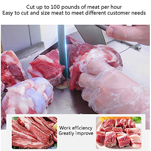 La Cortadora De Carne Eléctrica Comercial Vio La Máquina De Cortar Hueso/La Cortadora Gran Mesa De Sierra Picadora De Carne Sierra De Cinta De Mesa Para Mataderos Plantas Procesadoras De Carne 1500W