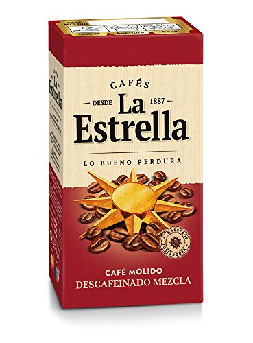 La Estrella Café molido de tueste natural ( 50 % ) y torrefacto ( 50 % ) descafeinado - 1 paquete