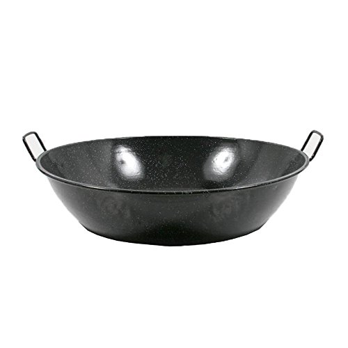 La Estrella Y192-40 - Paellera Esmaltada Honda con Asas 40 Cm