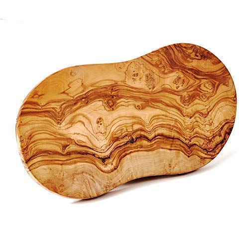 La Tabla de Cortar Cortar de Madera de Olivo en con sin Tratar Borde - 40cm