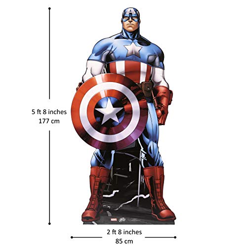 La vida de tamaño de stand-up (de tamaño natural figura de cartón) Marvel Avengers Captain America
