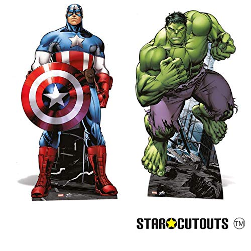 La vida de tamaño de stand-up (de tamaño natural figura de cartón) Marvel Avengers Captain America