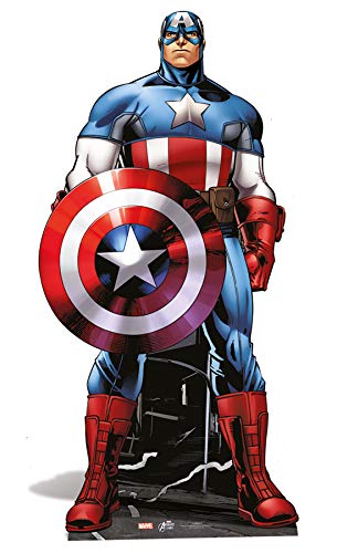 La vida de tamaño de stand-up (de tamaño natural figura de cartón) Marvel Avengers Captain America