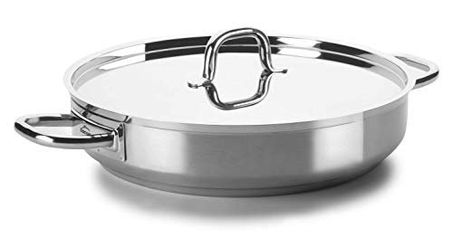 Lacor - 54640 - Paellera Con Tapa 40 Øcm Chef Luxe Inox