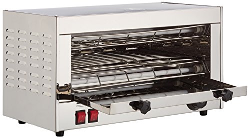 Lacor 69172 Tostador Eléctrico Horizontal Parrilla Simple, Gris, 2400 W