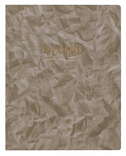 Lacor Antoine collection 28301- Porta menú blando fabricado en Simil-Piel con atornillado interior, Termosellado en color oro, 25'5x32 cm (A4)