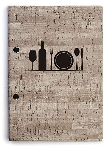 Lacor Tomasso collection 28353 - Porta Menú fabricado en Similpiel con atornillado exterior, Termosellado en color negro, 17x23'5 cm (A5)