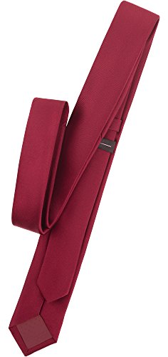 Ladeheid Corbatas Estrechas Diversidad de Colores Accesorios Ropa Hombre SP-5 (150cm x 5cm, Borgoña)