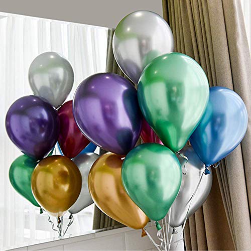 LAKIND Globos metálicos brillantes para cumpleaños, bodas, baby shower y decoraciones navideñas Paquete de 50