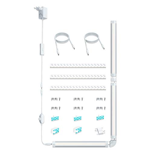 lampaous LED Gabinete lámpara blanco frío regulable – Fregadero Leuchten iluminación Armario vitrina Leuchten Cocina lámpara 42 SMD 3 Pack 12 W 12 V DC