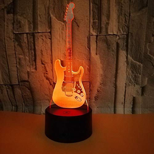 Lámpara 3D Lámpara de mesa de ilusión nocturna con forma marciana batería AA/USB interruptor táctil 7 colores para decoración de mesa y decoración nocturna