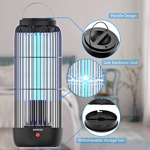 Lámpara Antimosquitos Electrico, 11W 40m² 360°UV No Tóxicos Mata Mosquitos Interior, Repelente Mosquito Insectos Moscas Polillas, 2 en 1 Luz de Noche Portátil para Habitación, Cocina, Hogar, Oficina