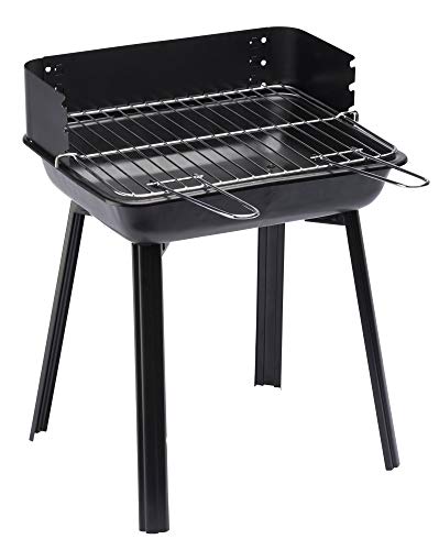 LANDMANN 11527 - Barbacoa (Parrilla, Leña, 4 personas(s), Rectangular), Negro