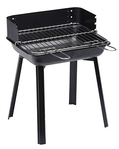 LANDMANN 11527 - Barbacoa (Parrilla, Leña, 4 personas(s), Rectangular), Negro
