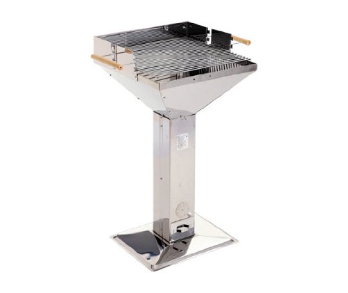 Landmann - Barbacoa de acero inoxidable (65 x 96 x 50 cm; tamaño de la parrilla aprox.: 48 x 46,5 cm)