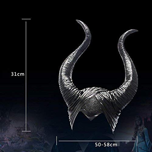 Latex Maleficent Hat Horns Evil Queen Custume Sombrero de Cosplay Halloween