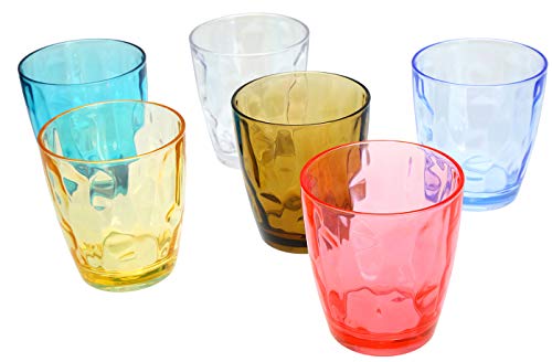 Lawei - Juego de 6 vasos de plástico irrompibles de 14 onzas (14 onzas)