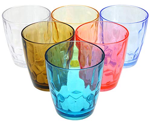 Lawei - Juego de 6 vasos de plástico irrompibles de 14 onzas (14 onzas)