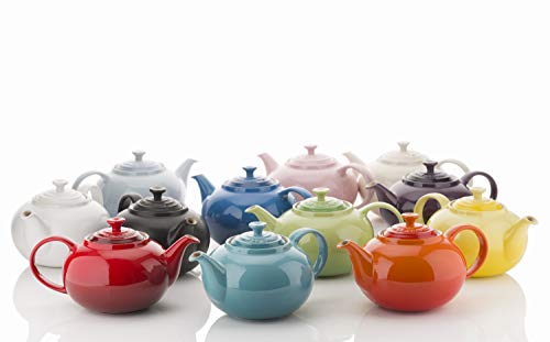 Le Creuset 70702130600000 Tetera clásica, Redonda, 1,3 L, Cerámica de gres, Rojo(Cereza)