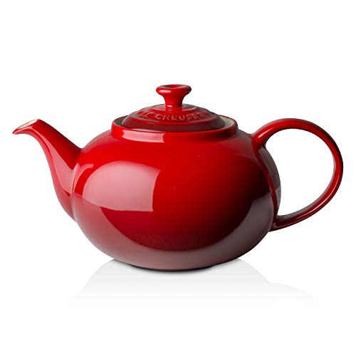 Le Creuset 70702130600000 Tetera clásica, Redonda, 1,3 L, Cerámica de gres, Rojo(Cereza)