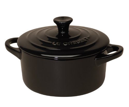 LE CREUSET Mini COCOTTE, Cerámica, Negro, 14 cm