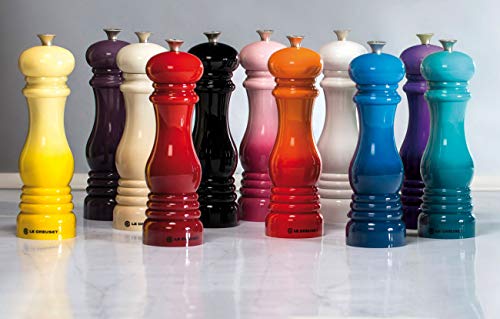 Le Creuset Molinillo de pimienta, Plástico ABS, 6.2 x 6.2 x 20.8 cm, Mecanismo de cerámica, Blanco
