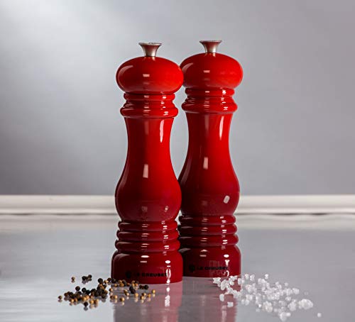Le Creuset Molinillo de Sal,Plástico ABS, 6.2 x 6.2 x 20.8 cm, Mecanismo de Cerámica, Rojo Cereza