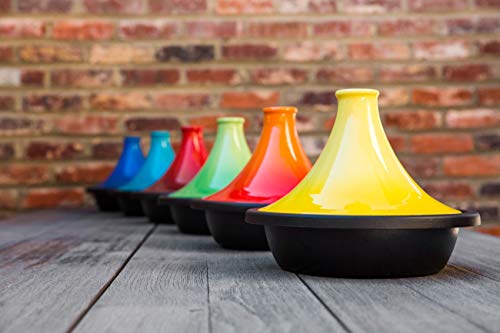 Le Creuset Tajine de hierro fundido, Redondo, diametro 31 cm, Apto para todas las fuentes de calor, incluso inducción y horno, Cereza