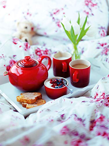 Le Creuset Taza con asa, 350 ml, Cerámica de gres, Altura 12 cm, Cereza