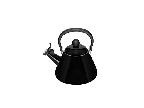 Le Creuset Tetera, Capacidad: 1.6 L, Acero esmaltado, Mango fenólico, Kone, Negro