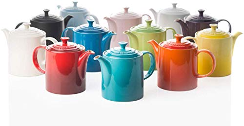 Le Creuset Tetera clásica, Redonda, 1,3 L, Cerámica de gres, Rojo (Cereza)