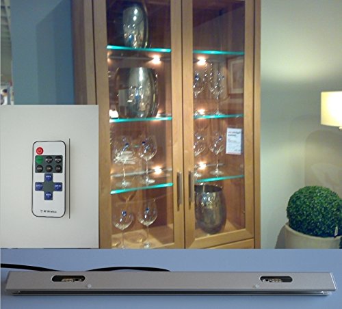 LED de cristal bordes Vitrinas iluminación con mando a distancia y regulador de intensidad