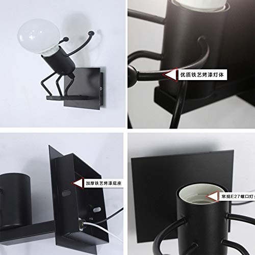 LED Lámpara de Pared, Robot Luz de Pared,Luz de pared industrial, Para Bar, Dormitorio, Cocina, Restaurante, Cafetería, Pasillo